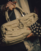 -SPECIAL- “Christian Dior” 00’s-10’s Karenina ruched leather top handle bag