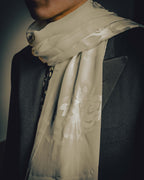 -SPECIAL- “Christian Dior” 90’s-00’s Sheer silk blend rose and ribbon motif scarf