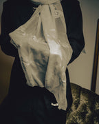 -SPECIAL- “Christian Dior” 90’s-00’s Sheer silk blend rose and ribbon motif scarf