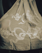 -SPECIAL- “Christian Dior” 90’s-00’s Sheer silk blend rose and ribbon motif scarf