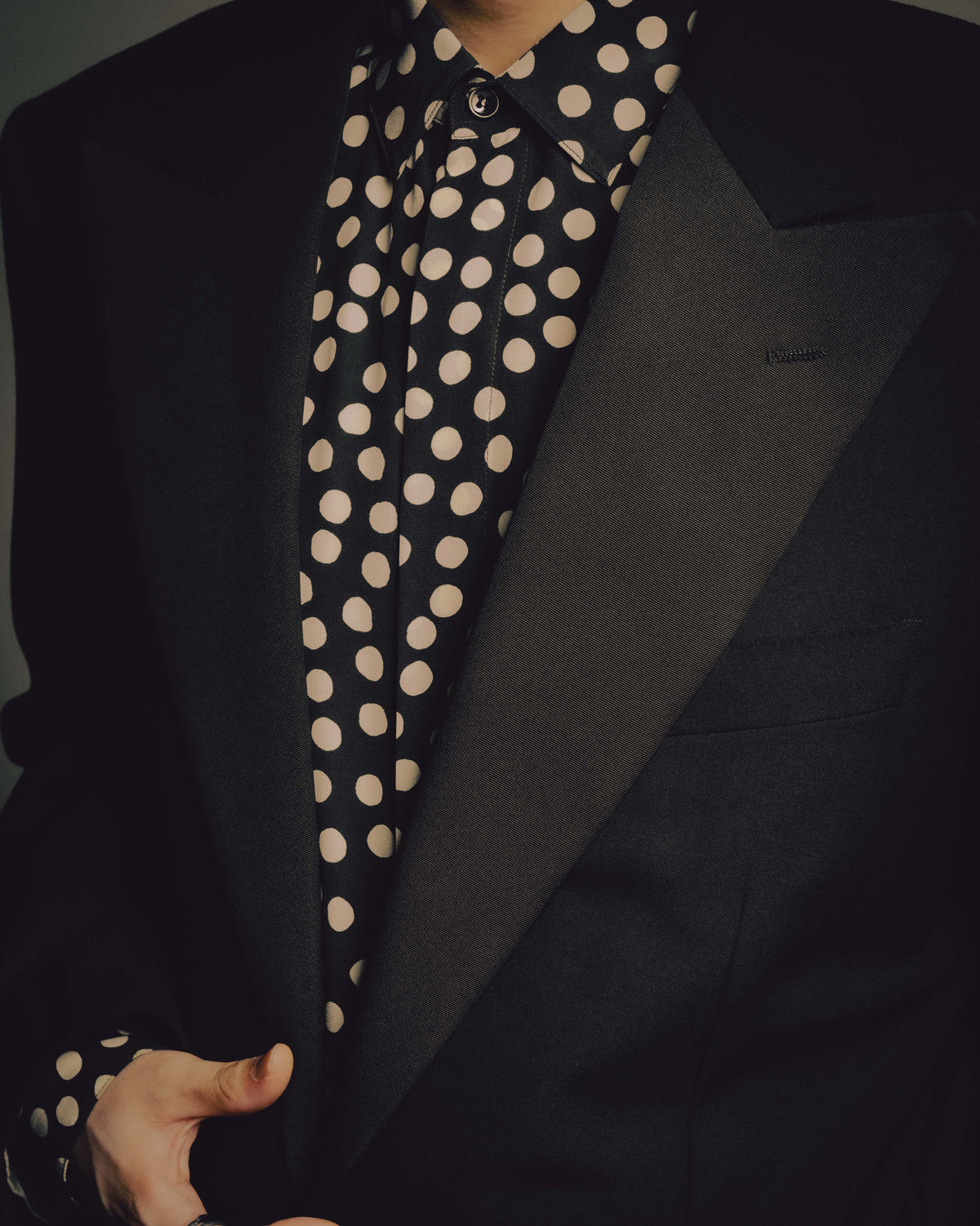 -SPECIAL- “FENDI” 90’s-00’s Peak lapel wool tuxedo tailored setup