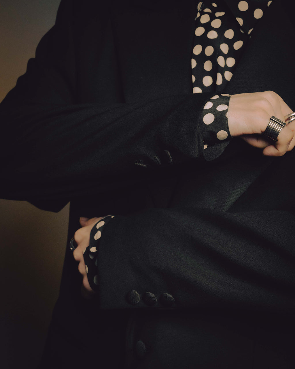 -SPECIAL- “FENDI” 90’s-00’s Peak lapel wool tuxedo tailored setup