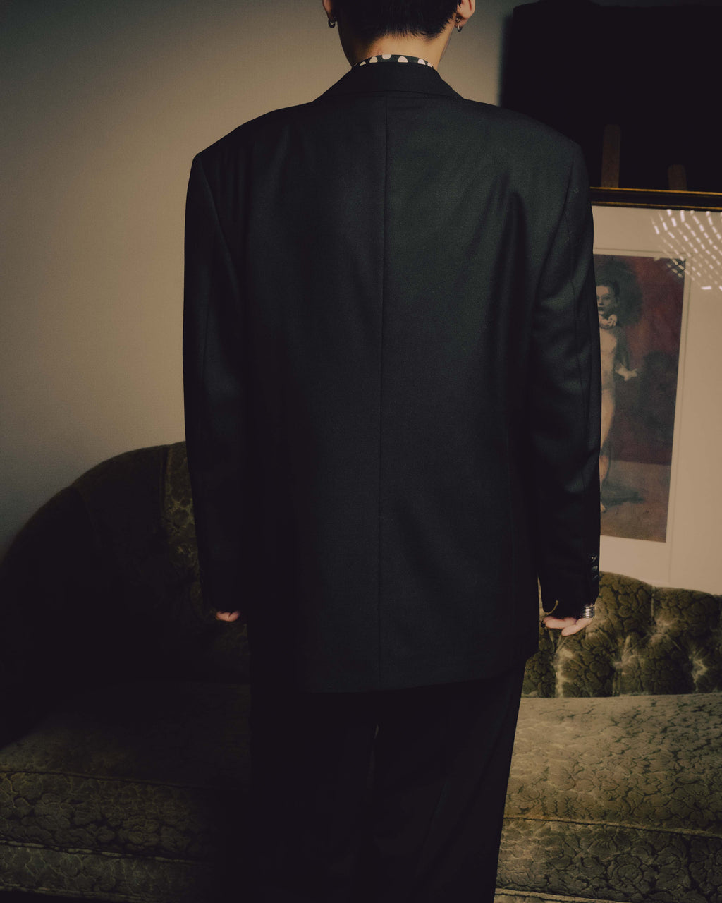 -SPECIAL- “FENDI” 90’s-00’s Peak lapel wool tuxedo tailored setup