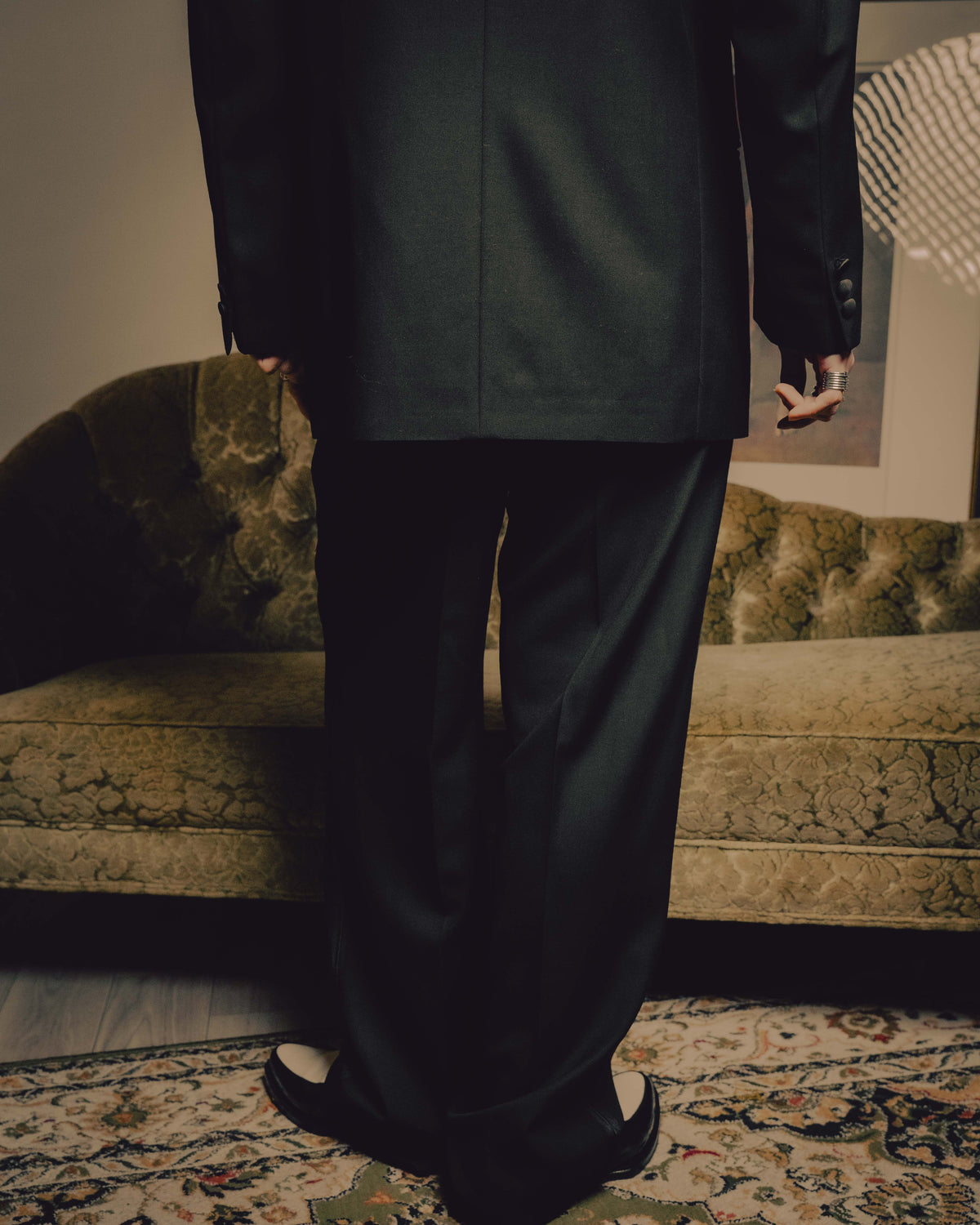 -SPECIAL- “FENDI” 90’s-00’s Peak lapel wool tuxedo tailored setup