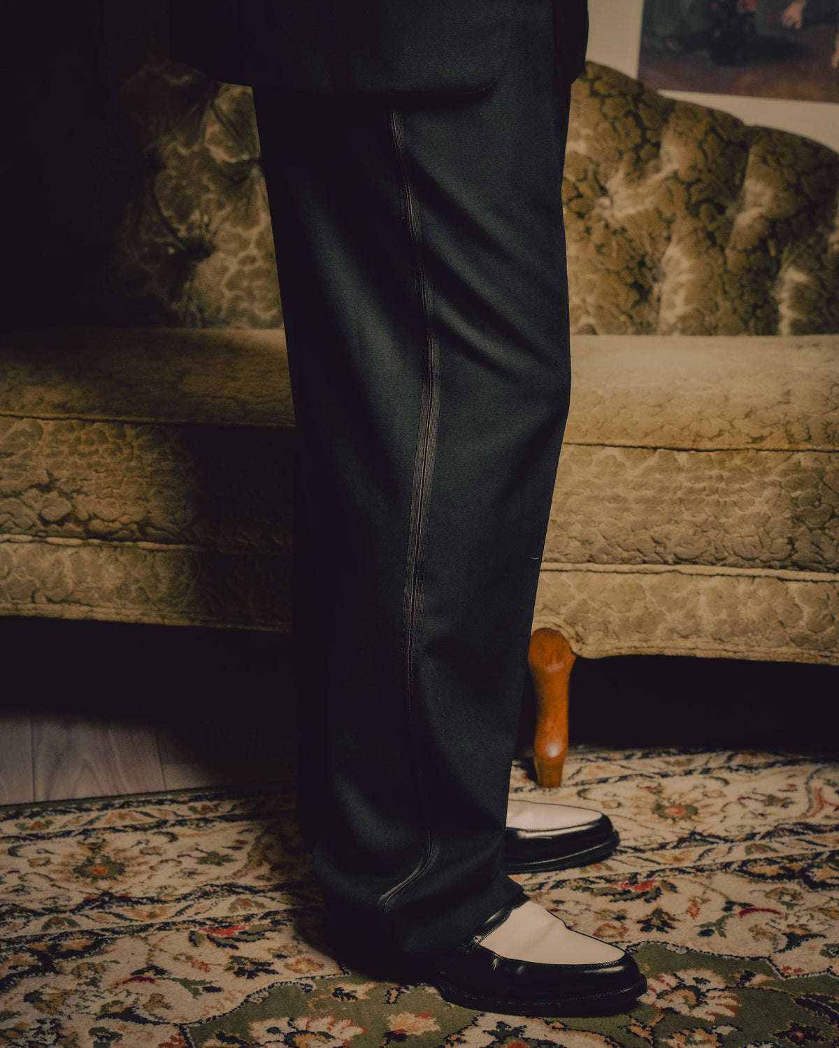 -SPECIAL- “FENDI” 90’s-00’s Peak lapel wool tuxedo tailored setup