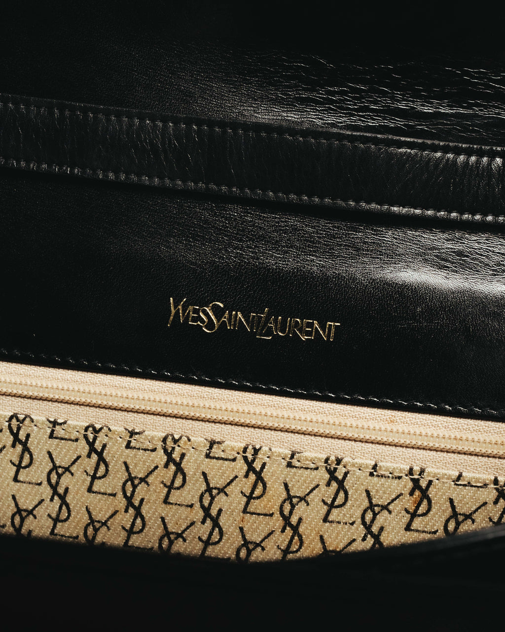 “Yves Saint Laurent” 80’s-90’s Brogue-detailed sculptural leather shoulder bag