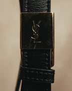 “Yves Saint Laurent” 80’s-90’s Brogue-detailed sculptural leather shoulder bag