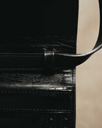 “Yves Saint Laurent” 80’s-90’s Brogue-detailed sculptural leather shoulder bag