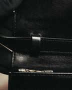 “Yves Saint Laurent” 80’s-90’s Brogue-detailed sculptural leather shoulder bag