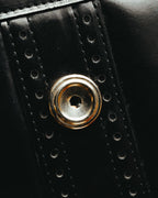 “Yves Saint Laurent” 80’s-90’s Brogue-detailed sculptural leather shoulder bag