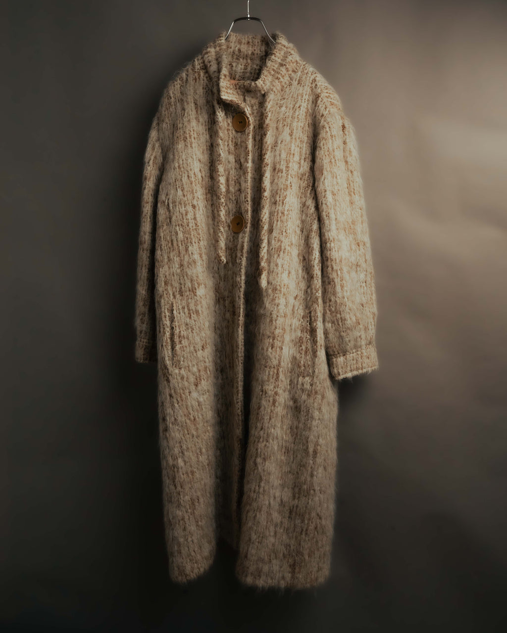 “Vintage” 80’s Shaggy textured long knit coat