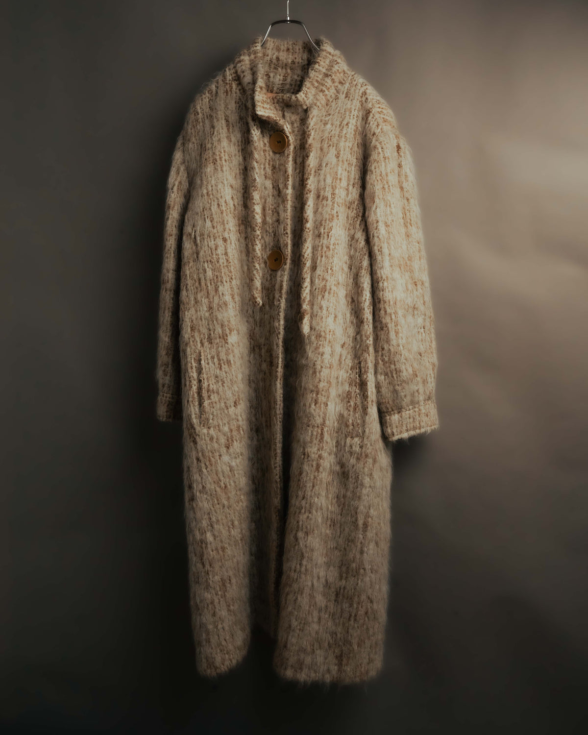 “Vintage” 80’s Shaggy textured long knit coat
