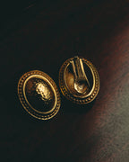 “Christian Dior” 70’s-80’s sculptural hammered oval clip-on earrings