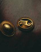 “Christian Dior” 70’s-80’s sculptural hammered oval clip-on earrings