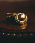 “Christian Dior” 70’s-80’s sculptural hammered oval clip-on earrings