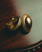 “Christian Dior” 70’s-80’s sculptural hammered oval clip-on earrings