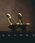 “Christian Dior” 70’s-80’s sculptural hammered oval clip-on earrings