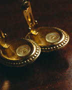 “Christian Dior” 70’s-80’s sculptural hammered oval clip-on earrings