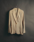–SPECIAL– "Hermès" 90's-00's Lustrous mohair single-breasted blazer