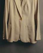 –SPECIAL– "Hermès" 90's-00's Lustrous mohair single-breasted blazer