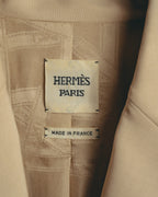 –SPECIAL– "Hermès" 90's-00's Lustrous mohair single-breasted blazer