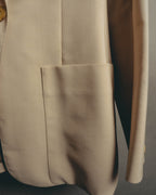 –SPECIAL– "Hermès" 90's-00's Lustrous mohair single-breasted blazer