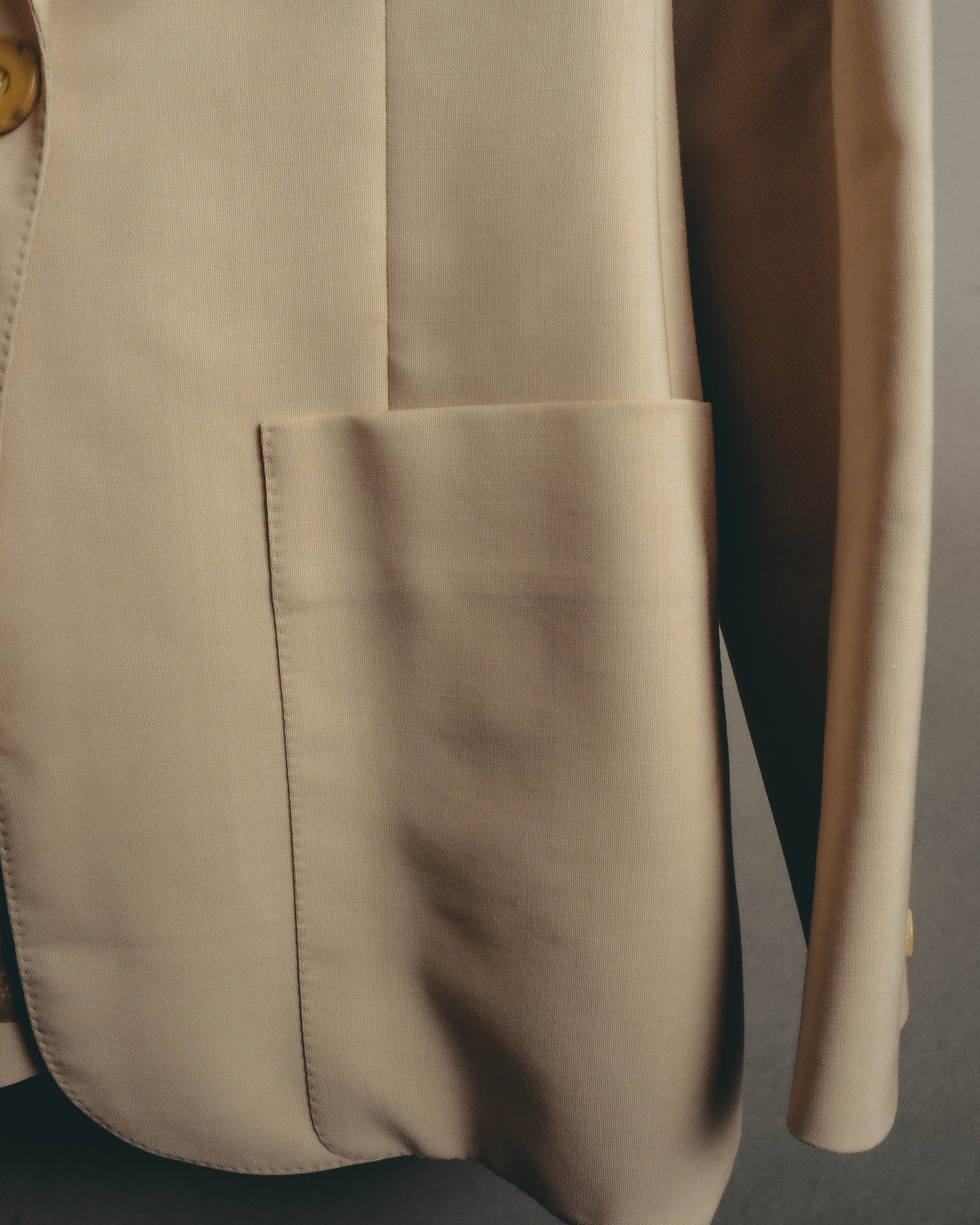 –SPECIAL– "Hermès" 90's-00's Lustrous mohair single-breasted blazer