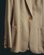 –SPECIAL– "Hermès" 90's-00's Lustrous mohair single-breasted blazer