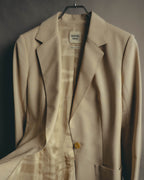 –SPECIAL– "Hermès" 90's-00's Lustrous mohair single-breasted blazer