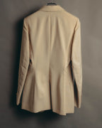 –SPECIAL– "Hermès" 90's-00's Lustrous mohair single-breasted blazer