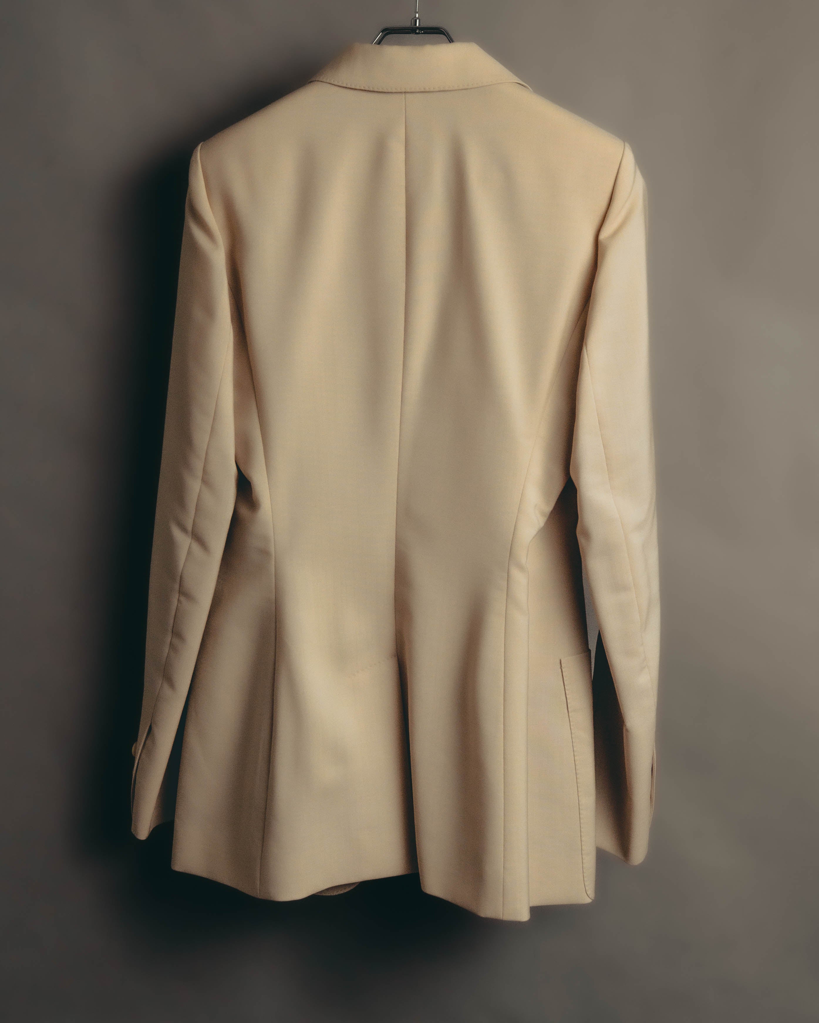 –SPECIAL– "Hermès" 90's-00's Lustrous mohair single-breasted blazer