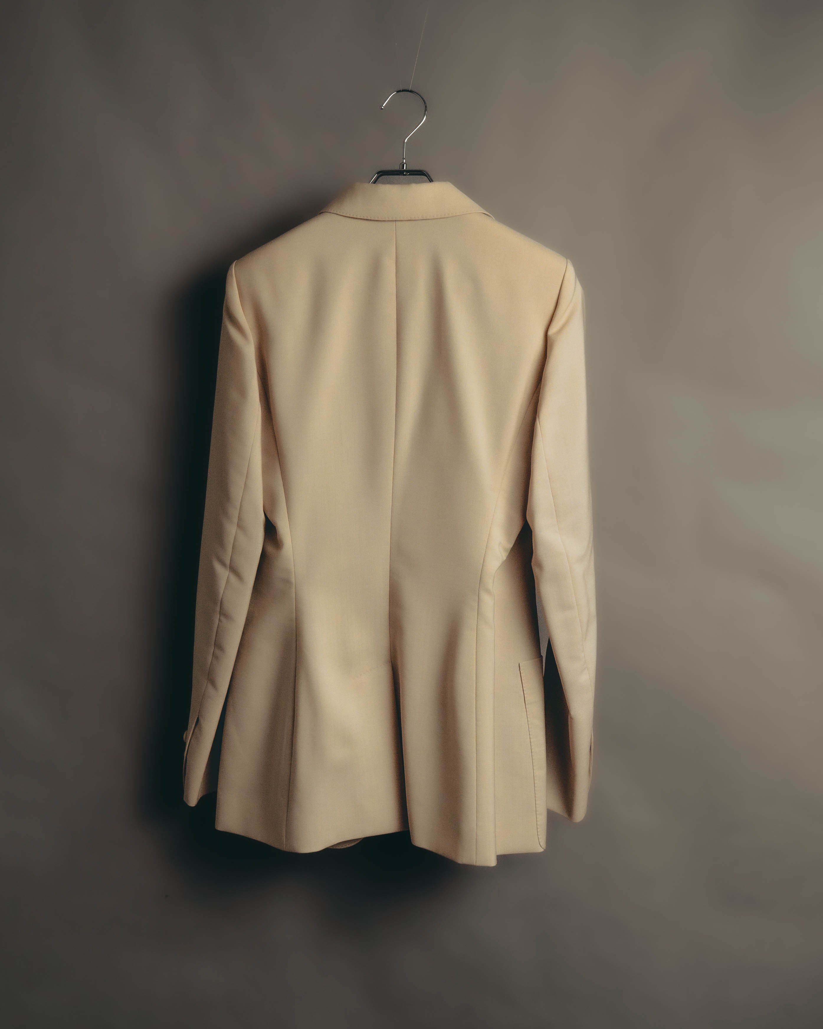 –SPECIAL– "Hermès" 90's-00's Lustrous mohair single-breasted blazer