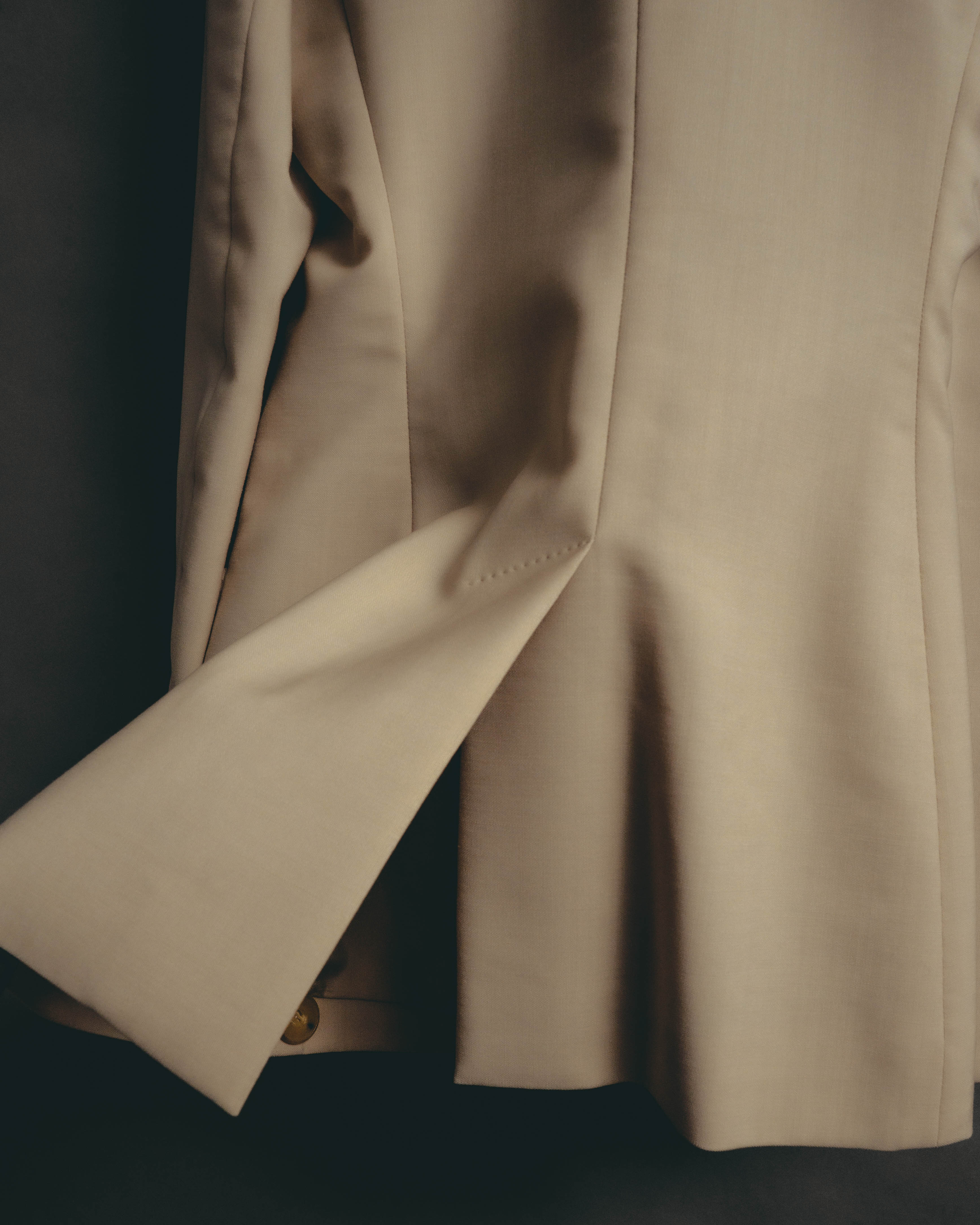 –SPECIAL– "Hermès" 90's-00's Lustrous mohair single-breasted blazer