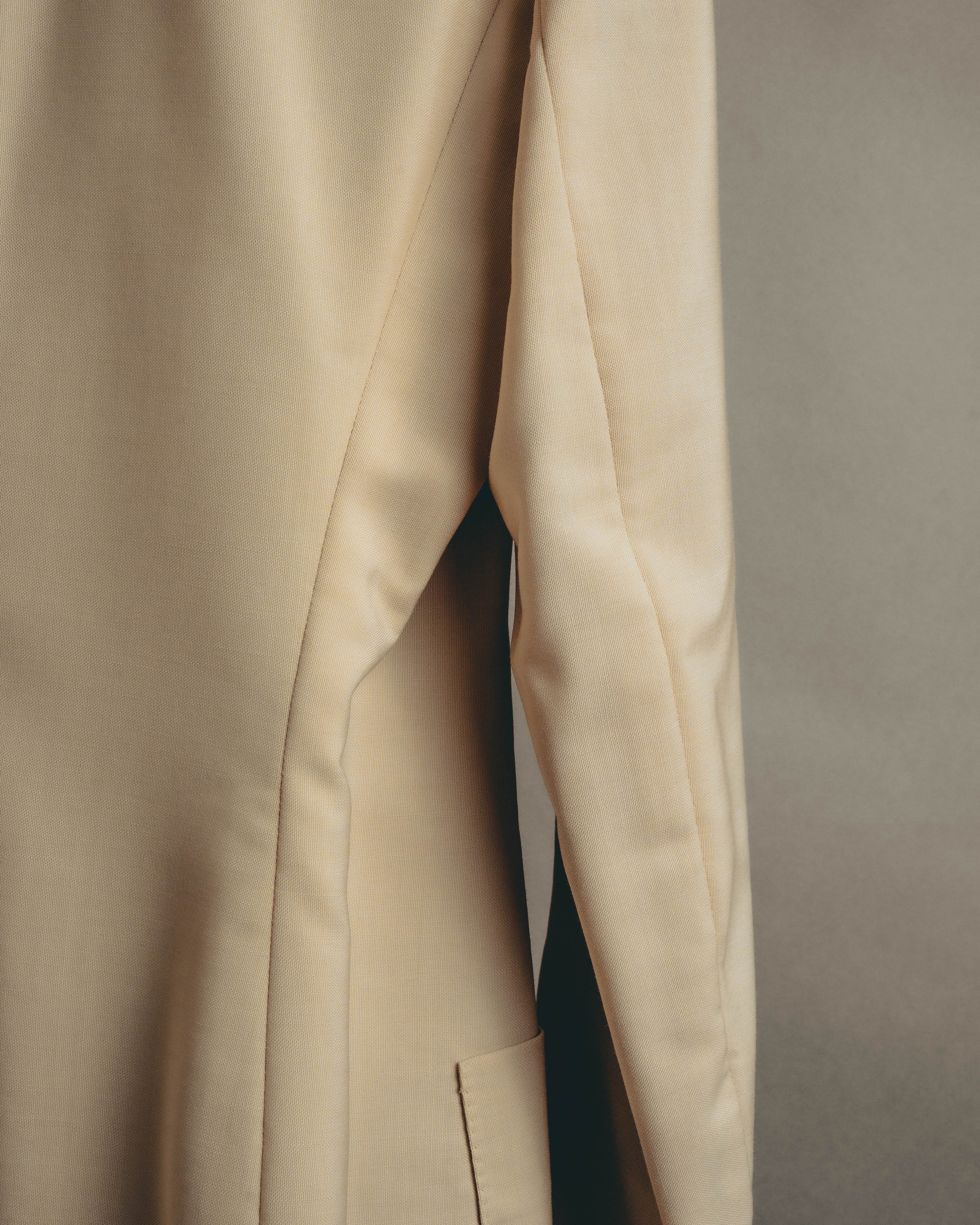 –SPECIAL– "Hermès" 90's-00's Lustrous mohair single-breasted blazer