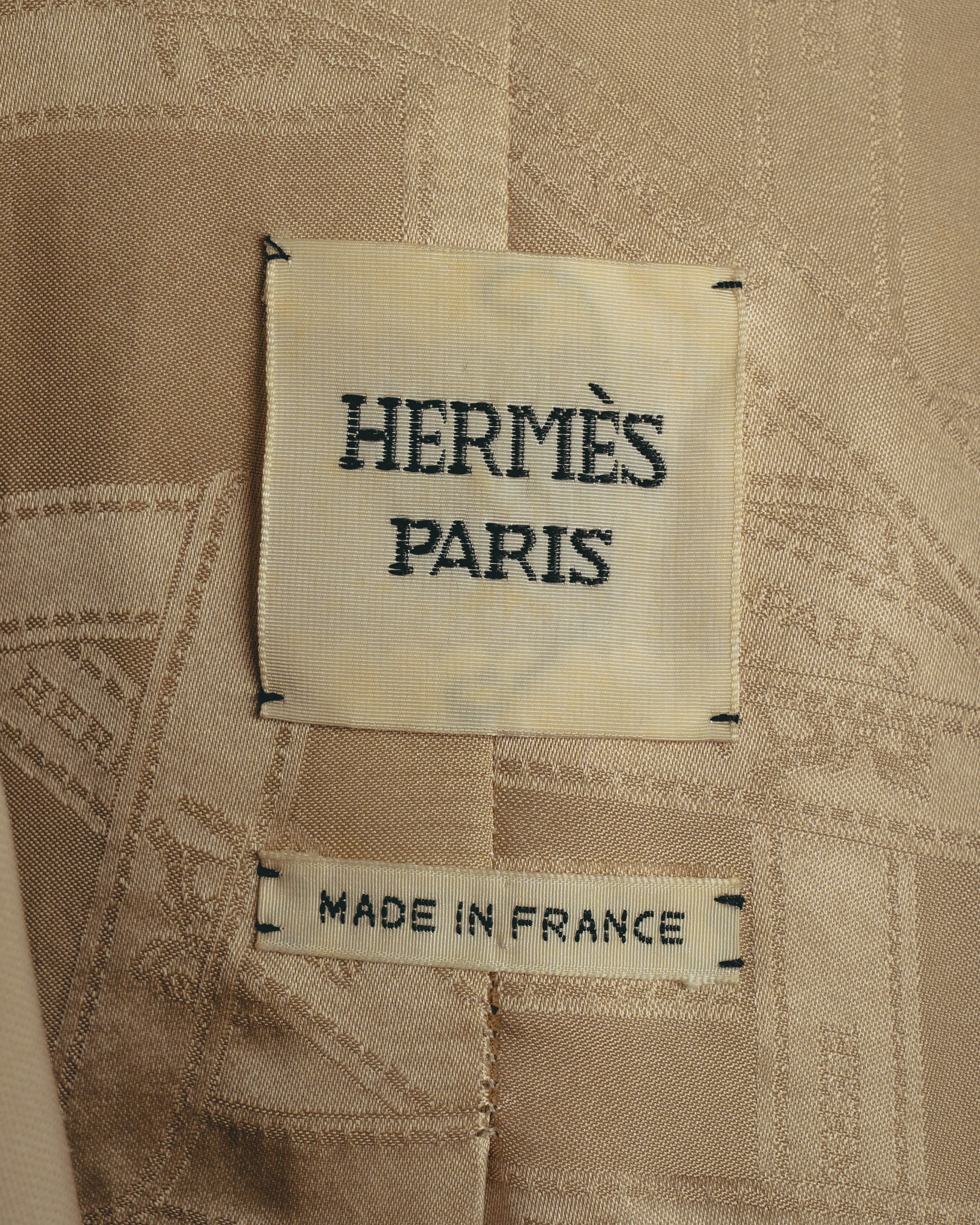 –SPECIAL– "Hermès" 90's-00's Lustrous mohair single-breasted blazer