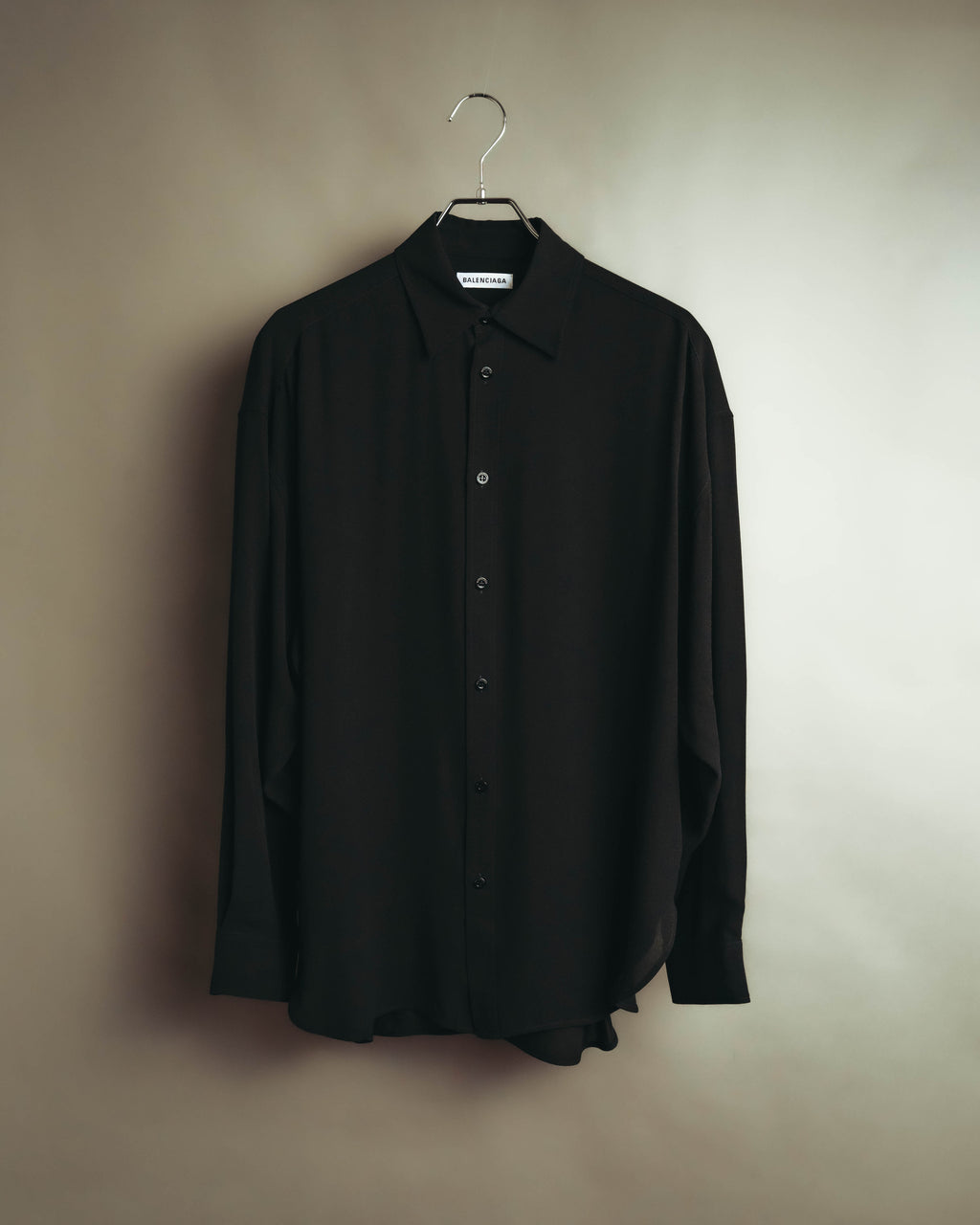 "BALENCIAGA" 2010's Minimalist black oversized shirt