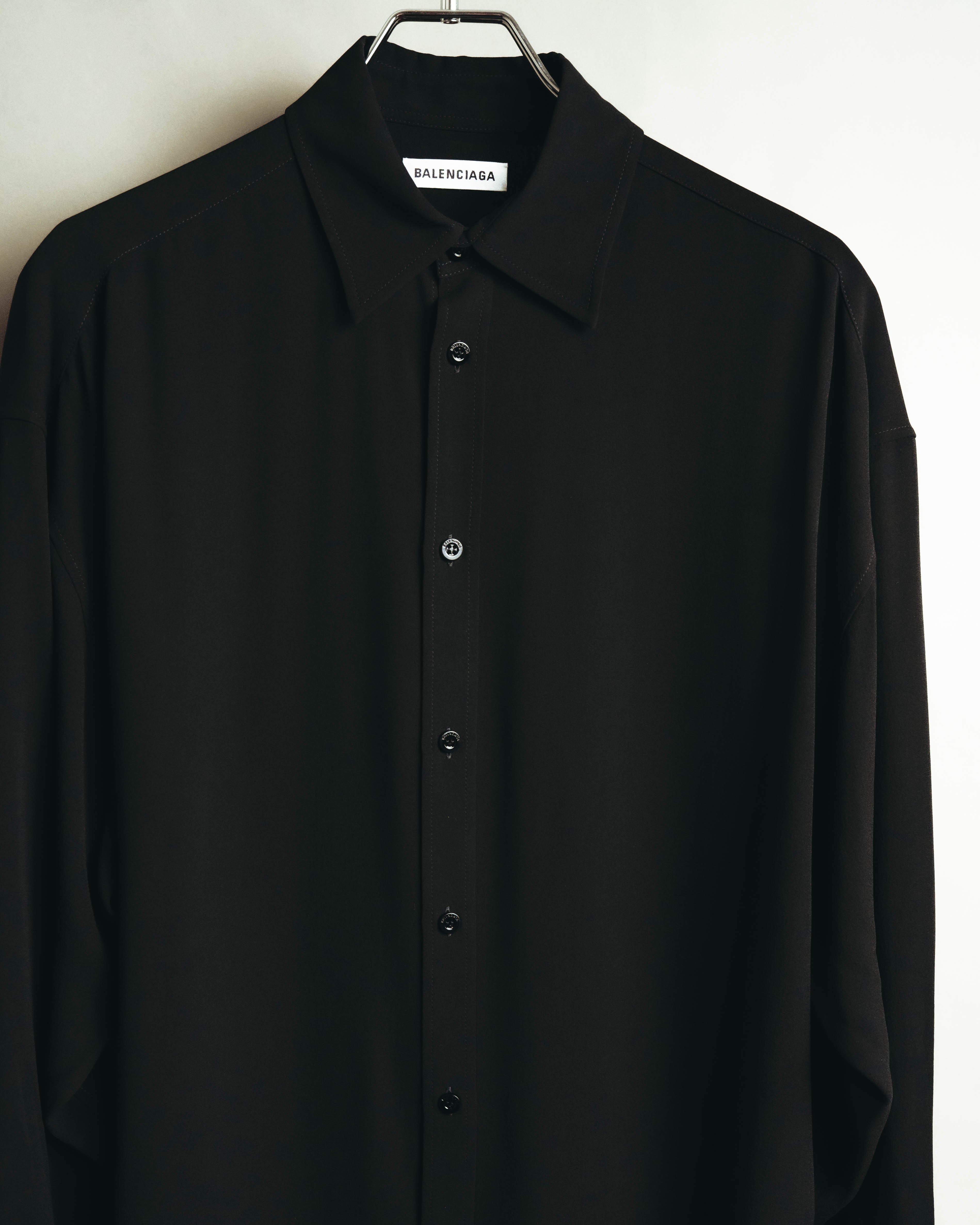 "BALENCIAGA" 2010's Minimalist black oversized shirt