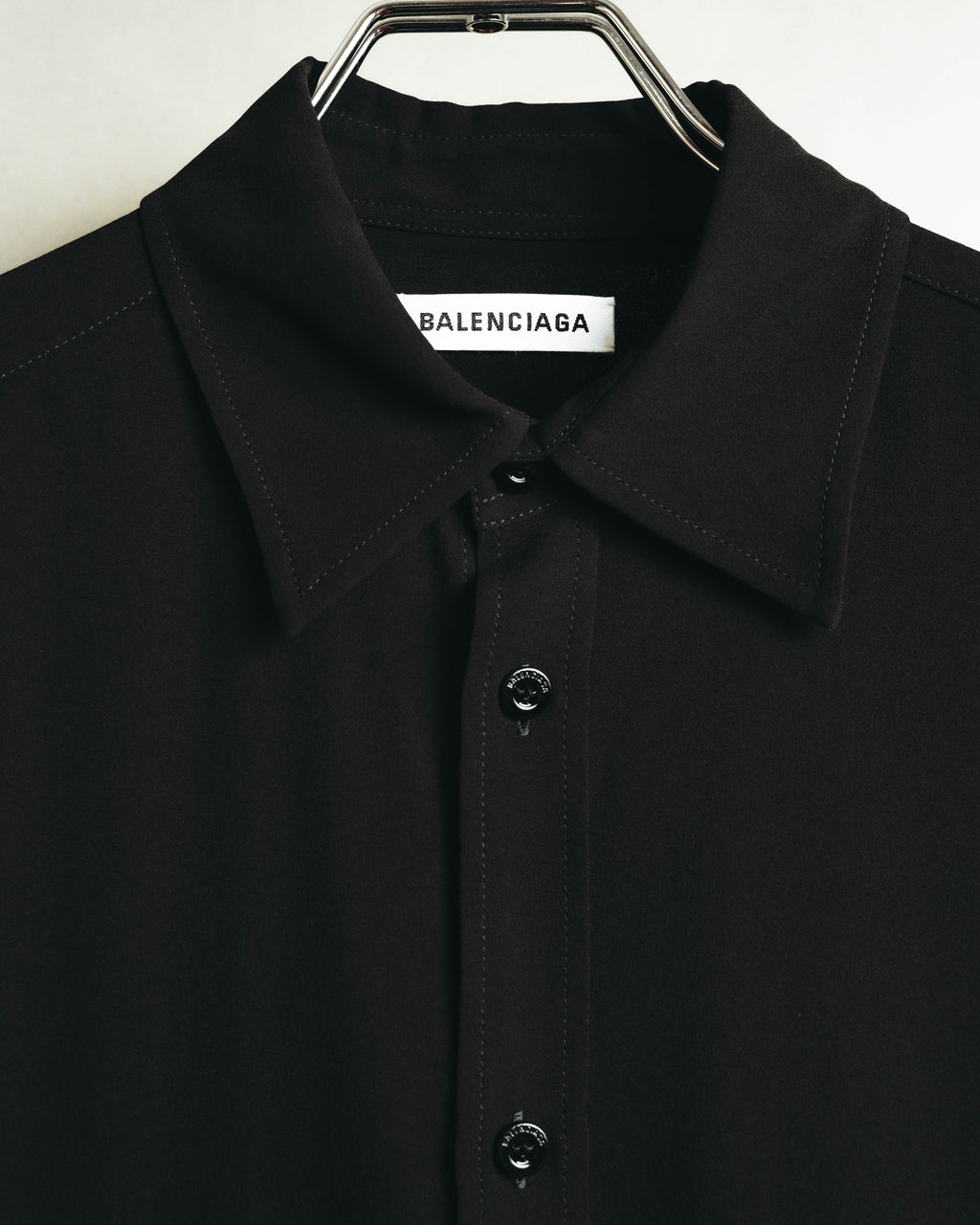 "BALENCIAGA" 2010's Minimalist black oversized shirt