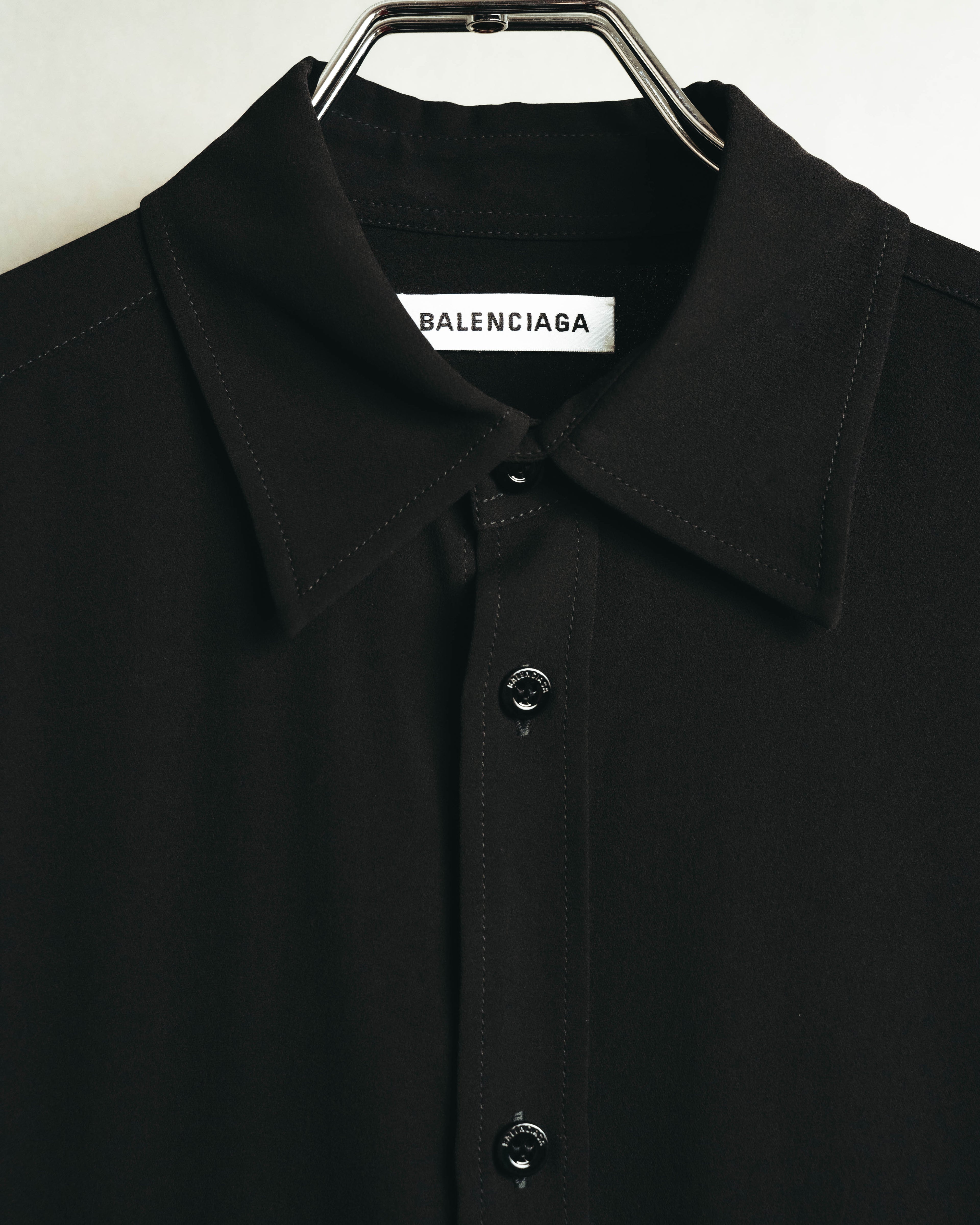 "BALENCIAGA" 2010's Minimalist black oversized shirt