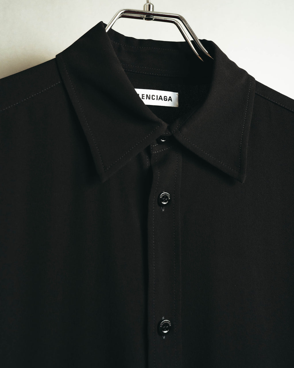 "BALENCIAGA" 2010's Minimalist black oversized shirt