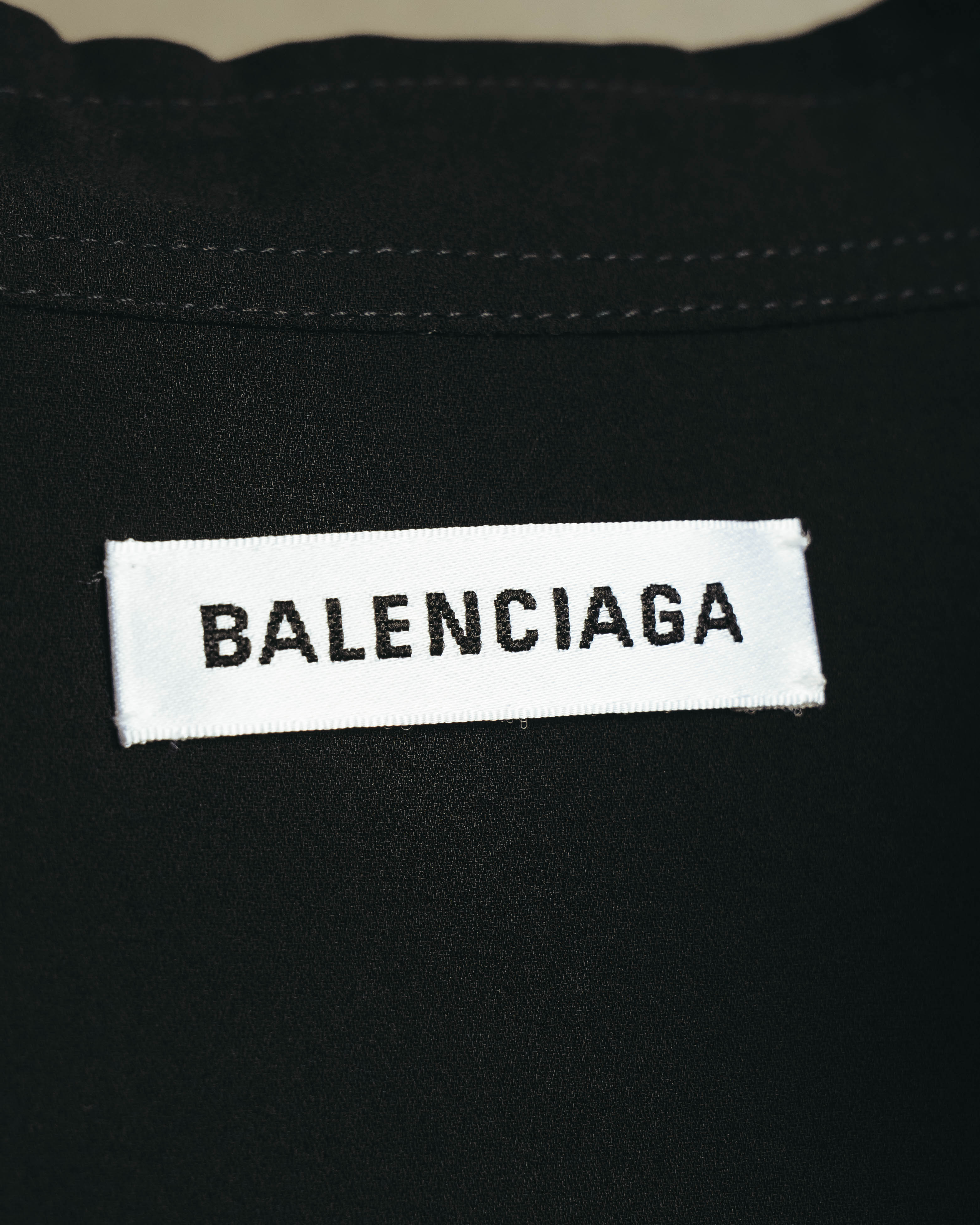 "BALENCIAGA" 2010's Minimalist black oversized shirt