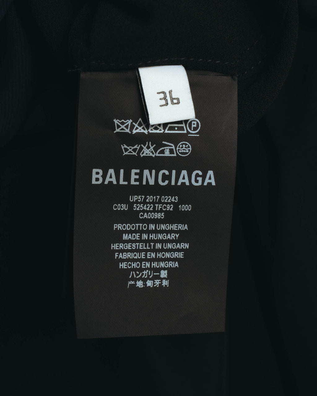 "BALENCIAGA" 2010's Minimalist black oversized shirt