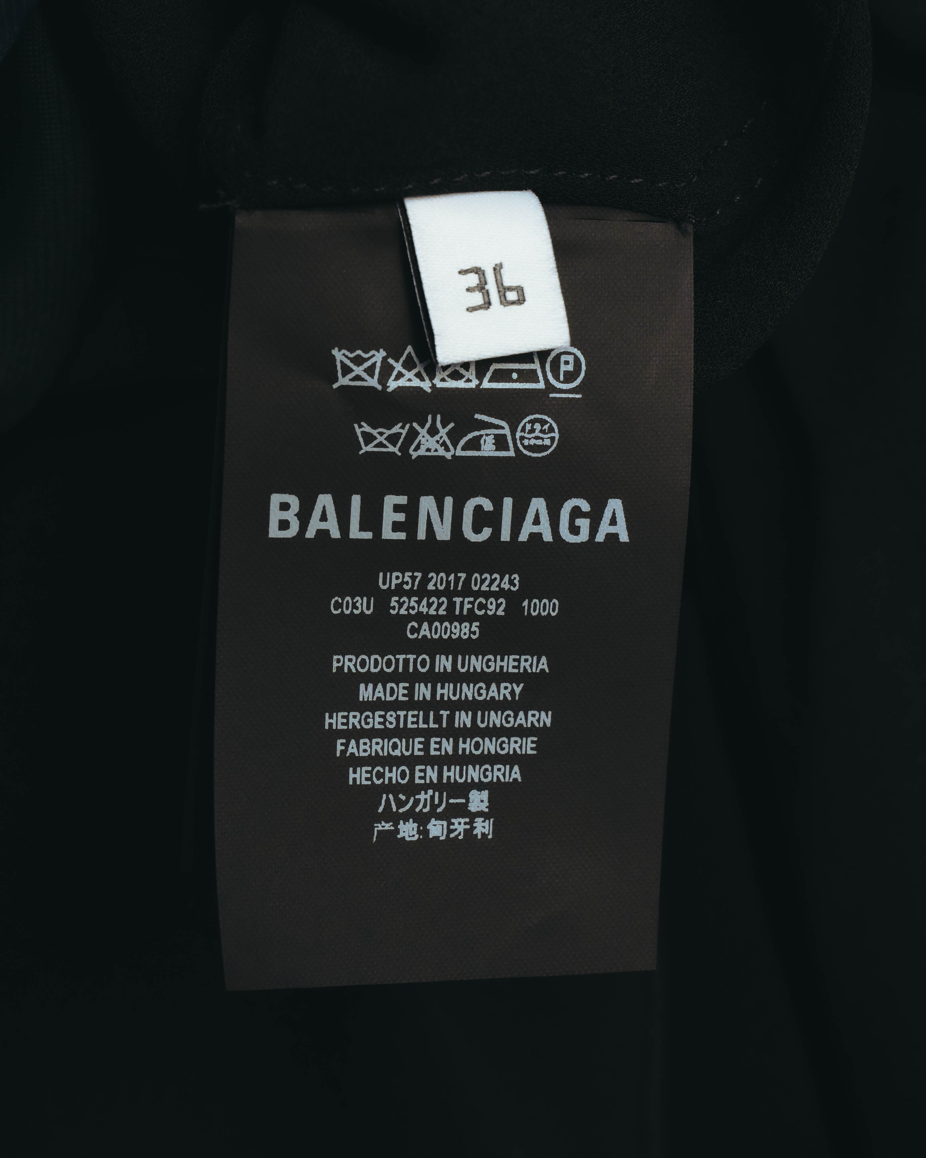 "BALENCIAGA" 2010's Minimalist black oversized shirt
