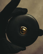 “Cartier” 80’s-90’s Panthère round leather compact mirror