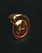 “Cartier” 80’s-90’s Panthère round leather compact mirror
