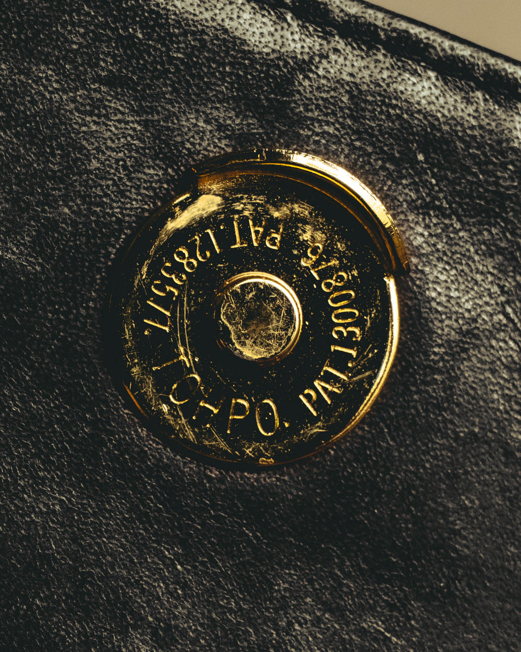 "BALENCIAGA" 80's-90's Ornately embossed leather handbag