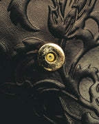 "BALENCIAGA" 80's-90's Ornately embossed leather handbag