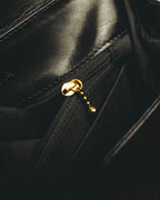 "BALENCIAGA" 80's-90's Ornately embossed leather handbag