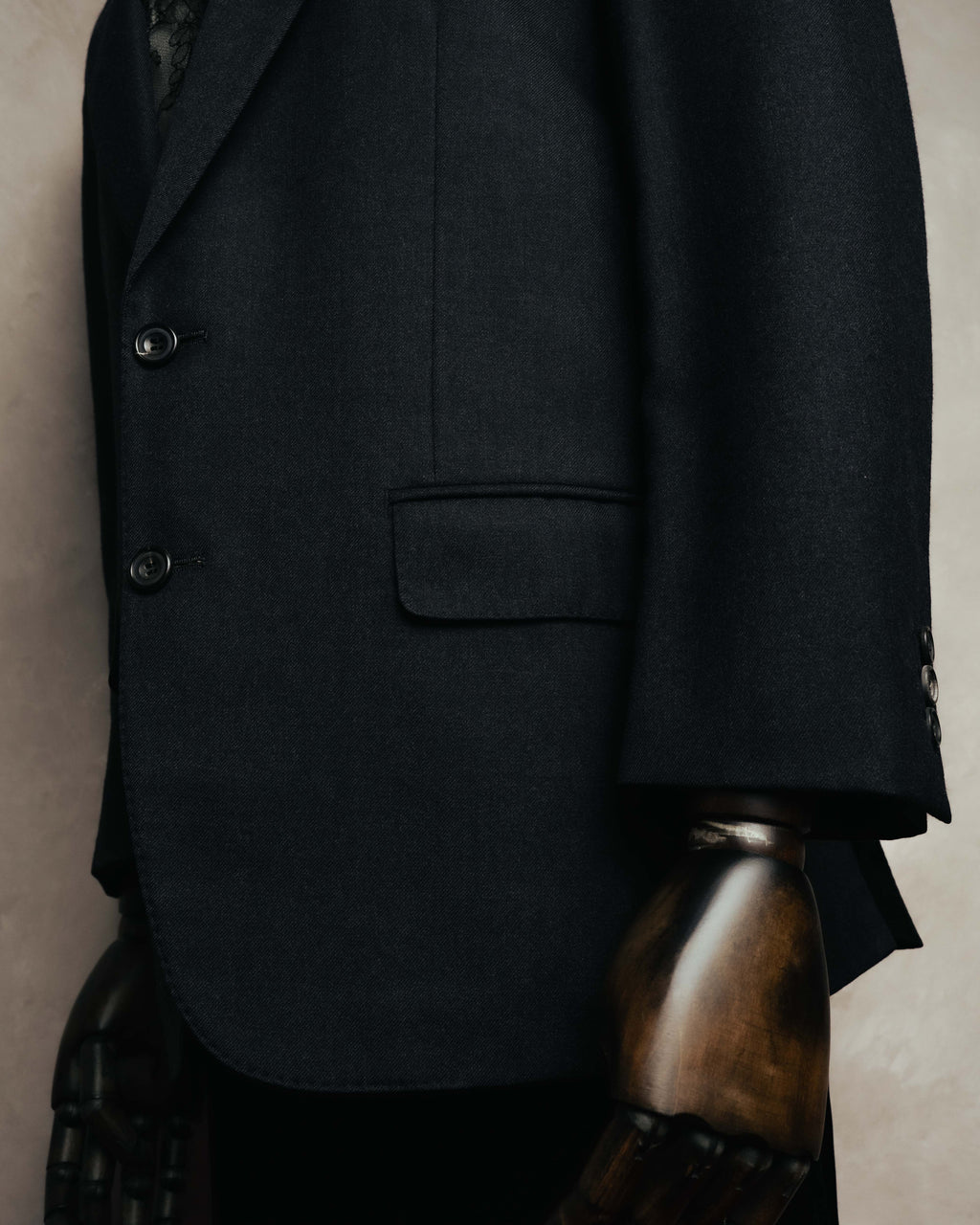 "BALENCIAGA" 80's-90's Structured wool blazer