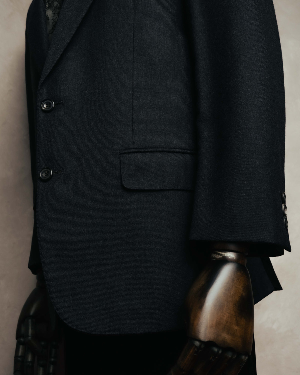 "BALENCIAGA" 80's-90's Structured wool blazer